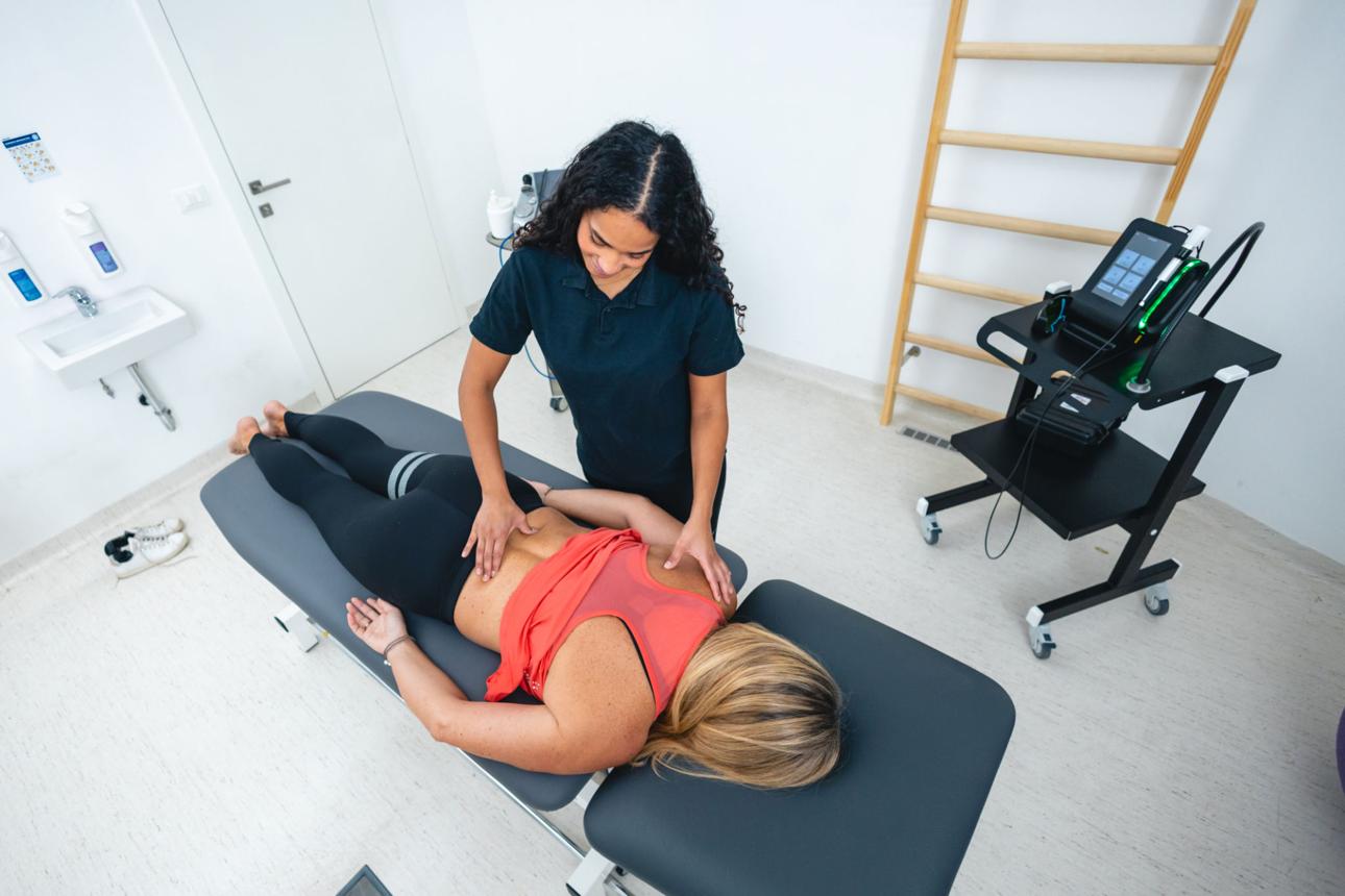 Back pain treatment illustration